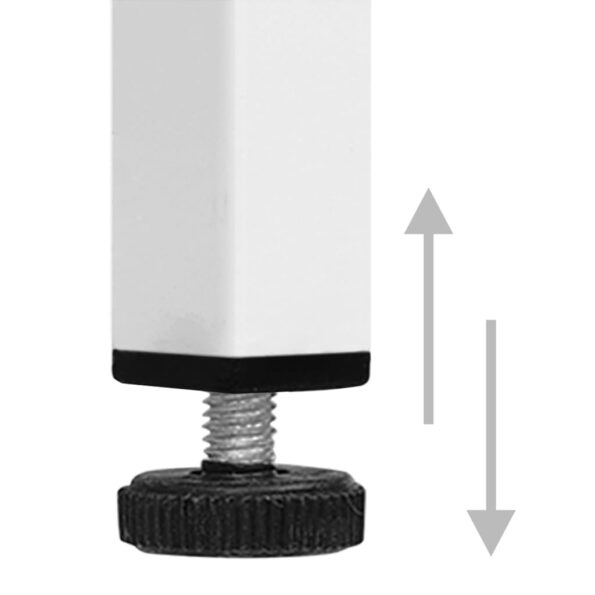 vidaXL Nočné stolíky 2 ks biely 35x35x51 cm oceľ – Obrázok 8