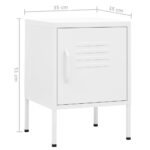 vidaXL Nočné stolíky 2 ks biely 35x35x51 cm oceľ – Obrázok 9