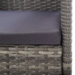 vidaXL Záhradné stoličky, tmavosivé podložky 2 ks, sivé, polyratan – Obrázok 6