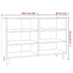 vidaXL Komoda tmavý dub 103,5x35x70 cm drevotrieska – Obrázok 6