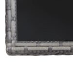 vidaXL Záhradný stôl, sivý 80x80x74 cm, polyratan – Obrázok 5