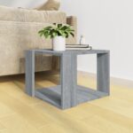 vidaXL Konferenčný stolík sivý dub sonoma 40x40x30 cm spracované drevo – Obrázok 3