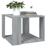 vidaXL Konferenčný stolík sivý dub sonoma 40x40x30 cm spracované drevo – Obrázok 4