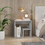 vidaXL Nočný stolík sivý sonoma 40x30x40 cm spracované drevo – Obrázok 5