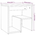 vidaXL Nočný stolík sivý sonoma 40x30x40 cm spracované drevo – Obrázok 7