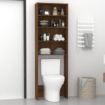 vidaXL Skrinka na práčku hnedý dub sonoma 64x24x190 cm – Obrázok 3