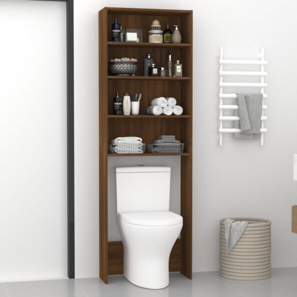 vidaXL Skrinka na práčku hnedý dub sonoma 64x24x190 cm – Obrázok 3