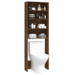 vidaXL Skrinka na práčku hnedý dub sonoma 64x24x190 cm – Obrázok 4