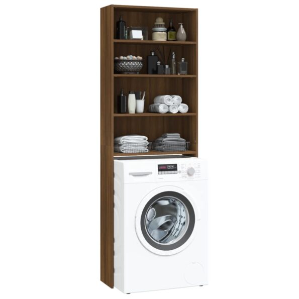 vidaXL Skrinka na práčku hnedý dub sonoma 64x24x190 cm – Obrázok 5