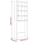 vidaXL Skrinka na práčku hnedý dub sonoma 64x24x190 cm – Obrázok 8