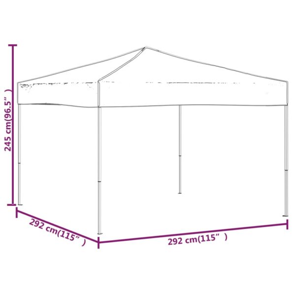 vidaXL Skladací párty stan biely 3x3 m – Obrázok 8