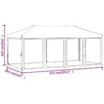 vidaXL Skladací párty stan s bočnými stenami biely 3x6 m – Obrázok 10