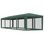 vidaXL Párty stan s 10 sieťkovanými bočnými stenami zelený 3x12 m HDPE – Obrázok 5