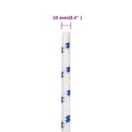 vidaXL Lodné lano biele 10 mm 500 m polypropylén – Obrázok 6