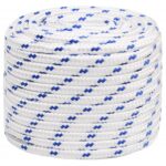 vidaXL Lodné lano biele 18 mm 25 m polypropylén – Obrázok 2