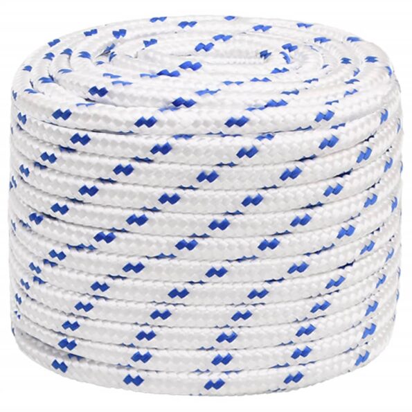 vidaXL Lodné lano biele 18 mm 25 m polypropylén – Obrázok 2