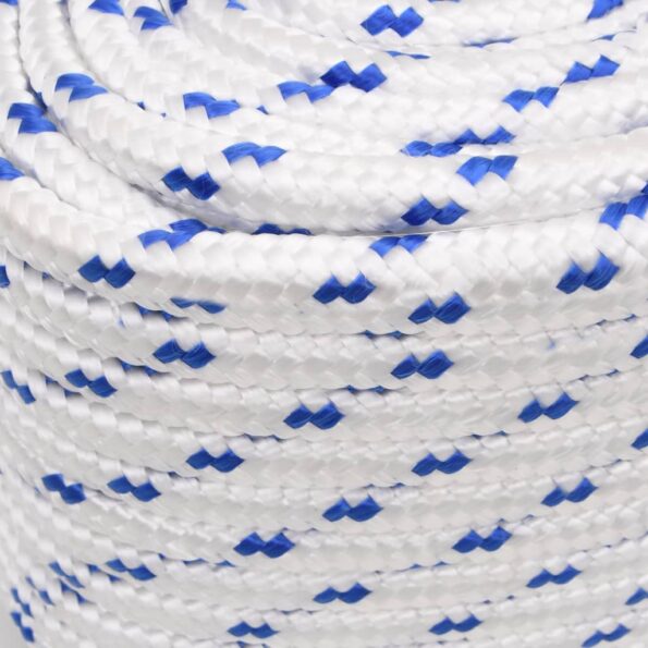 vidaXL Lodné lano biele 18 mm 25 m polypropylén – Obrázok 4