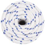 vidaXL Lodné lano biele 20 mm 25 m polypropylén – Obrázok 3