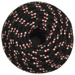 vidaXL Lodné lano čierne 18 mm 25 m polypropylén – Obrázok 3