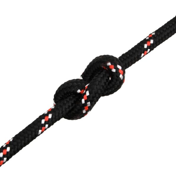 vidaXL Lodné lano čierne 18 mm 25 m polypropylén – Obrázok 5