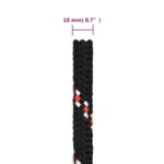 vidaXL Lodné lano čierne 18 mm 25 m polypropylén – Obrázok 6