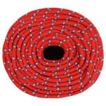 vidaXL Lodné lano červené 10 mm 100 m polypropylén – Obrázok 3
