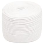 vidaXL Lodné lano biele 6 mm 50 m polypropylén – Obrázok 2