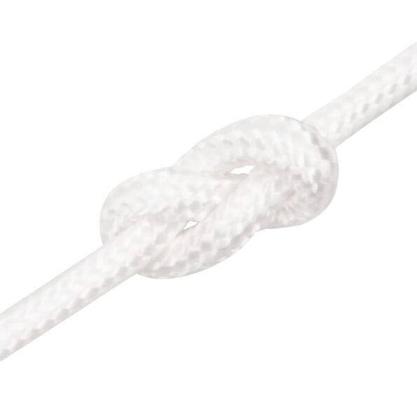 vidaXL Lodné lano biele 6 mm 50 m polypropylén – Obrázok 5