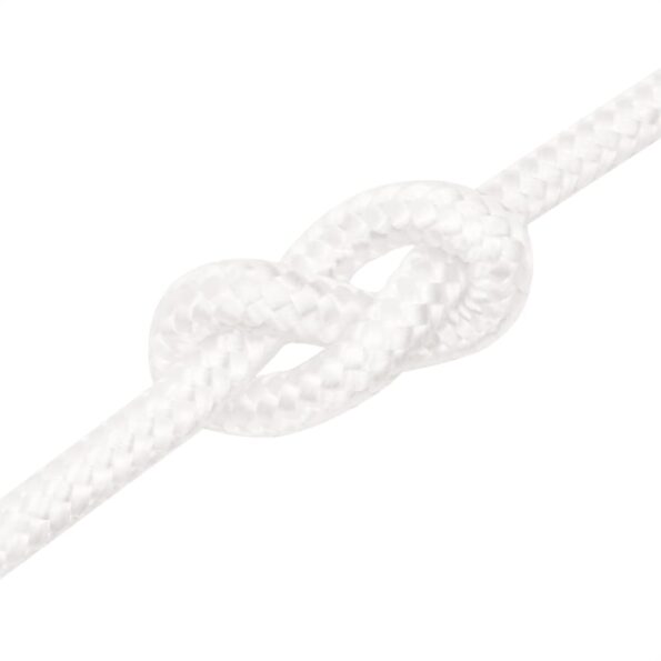 vidaXL Lodné lano biele 14 mm 50 m polypropylén – Obrázok 5