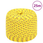 vidaXL Lodné lano žlté 8 mm 25 m polypropylén