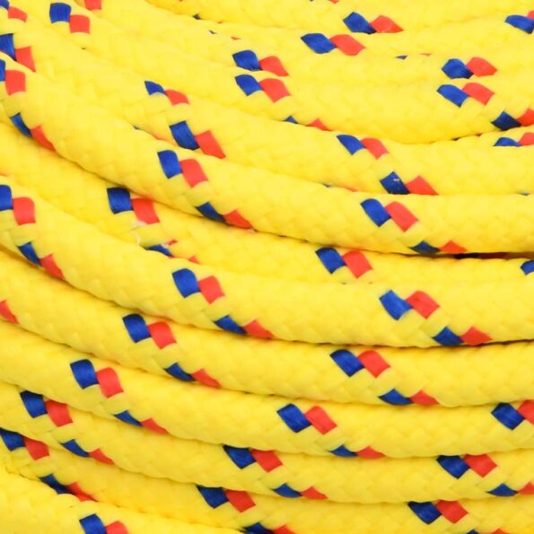 vidaXL Lodné lano žlté 8 mm 25 m polypropylén – Obrázok 4
