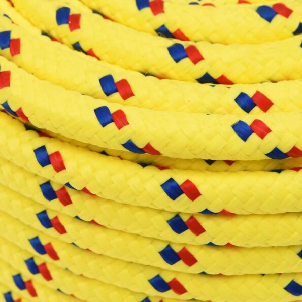 vidaXL Lodné lano žlté 12 mm 50 m polypropylén – Obrázok 4