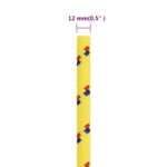 vidaXL Lodné lano žlté 12 mm 100 m polypropylén – Obrázok 6