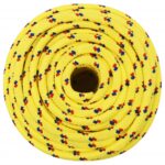 vidaXL Lodné lano žlté 14 mm 25 m polypropylén – Obrázok 3