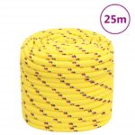 vidaXL Lodné lano žlté 18 mm 25 m polypropylén