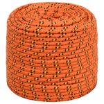 vidaXL Lodné lano oranžové 8 mm 100 m polypropylén – Obrázok 2