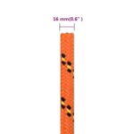 vidaXL Lodné lano oranžové 16 mm 100 m polypropylén – Obrázok 6