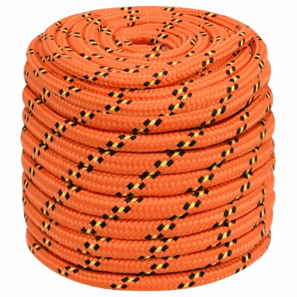 vidaXL Lodné lano oranžové 18 mm 25 m polypropylén – Obrázok 2
