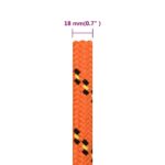 vidaXL Lodné lano oranžové 18 mm 25 m polypropylén – Obrázok 6