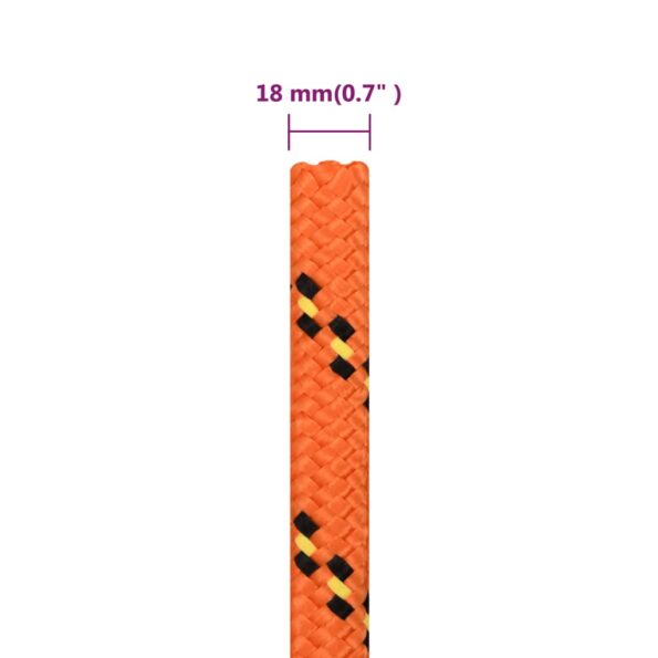 vidaXL Lodné lano oranžové 18 mm 25 m polypropylén – Obrázok 6
