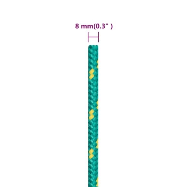 vidaXL Lodné lano zelené 8 mm 25 m polypropylén – Obrázok 6
