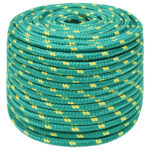 vidaXL Lodné lano zelené 12 mm 100 m polypropylén – Obrázok 2