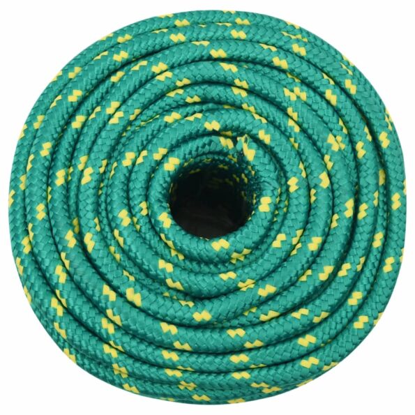 vidaXL Lodné lano zelené 12 mm 100 m polypropylén – Obrázok 3