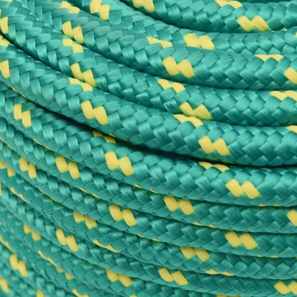 vidaXL Lodné lano zelené 12 mm 100 m polypropylén – Obrázok 4