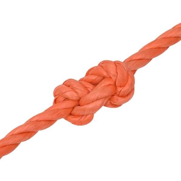 vidaXL Pracovné lano oranžové 10 mm 50 m polypropylén – Obrázok 5