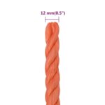 vidaXL Pracovné lano oranžové 12 mm 50 m polypropylén – Obrázok 6