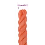 vidaXL Pracovné lano oranžové 20 mm 50 m polypropylén – Obrázok 6