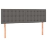 vidaXL Čelá postelí sivé 144x5x78/88 cm umelá koža – Obrázok 2
