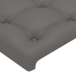 vidaXL Čelá postelí sivé 144x5x78/88 cm umelá koža – Obrázok 4