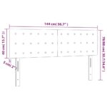vidaXL Čelá postelí sivé 144x5x78/88 cm umelá koža – Obrázok 8